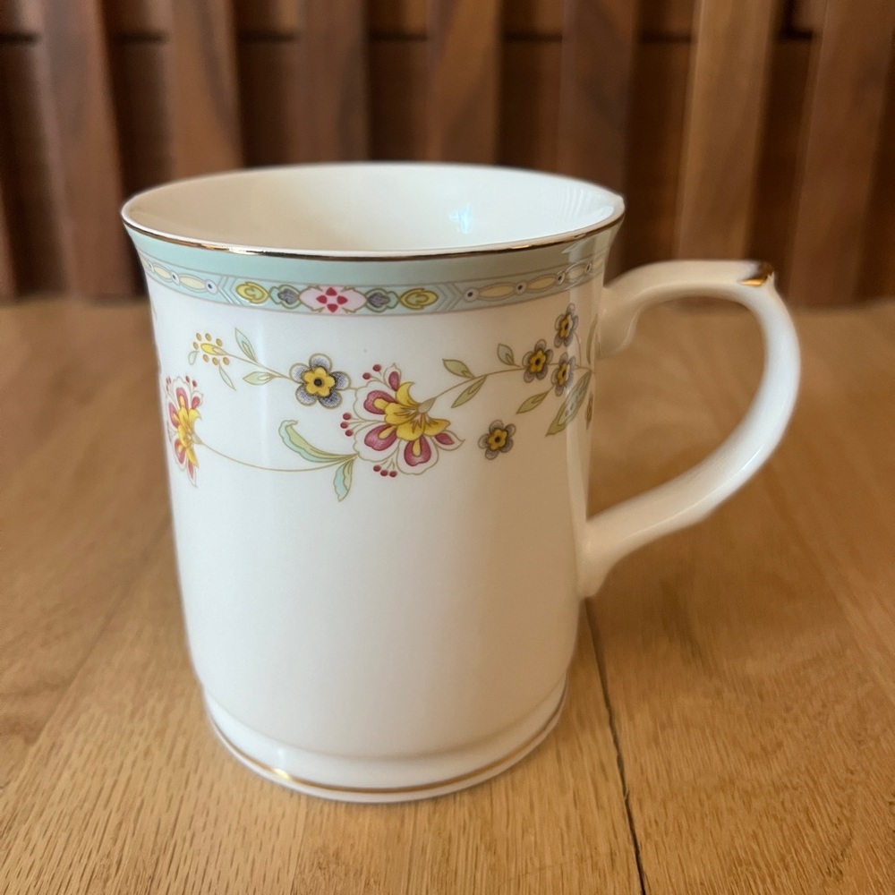 Grace Teaware Floral Rim Tea Cup Coffee Mug Porcelain - Picture 3 of 5